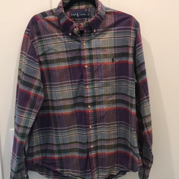 Men’s Polo Plaid Button Down - Picture 2 of 2